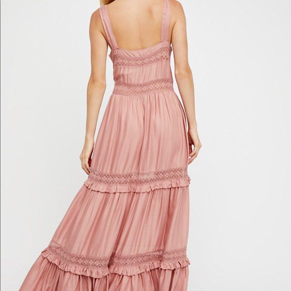 Free People Maxi Dress in Dusty Rose Pink